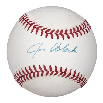 Joe Black Single Signed ONL Giamatti Baseball (Finest Sports Collectibles)